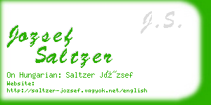 jozsef saltzer business card